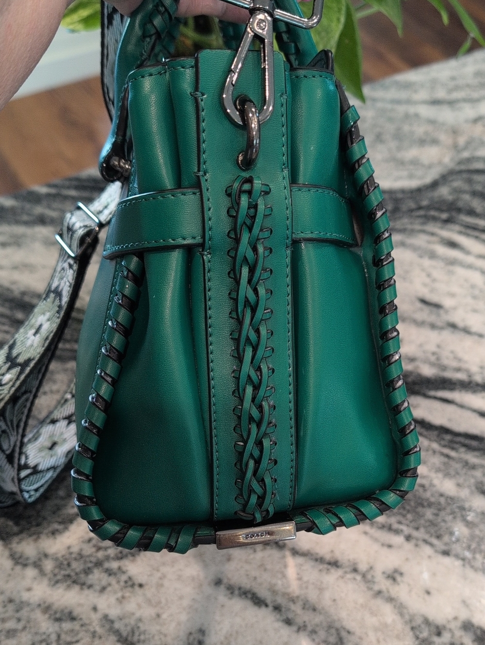 Coach Swagger 27 Forest Green Rip & Repair Carryall Satchel Limited Edition RARE - Picture 10 of 13